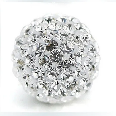10mm 19 Colors Czech Crystal Rhinestones Pave Clay Round Disco Ball Loose Spacer Beads Bracelet Necklace Earring Making 10pcs/lo