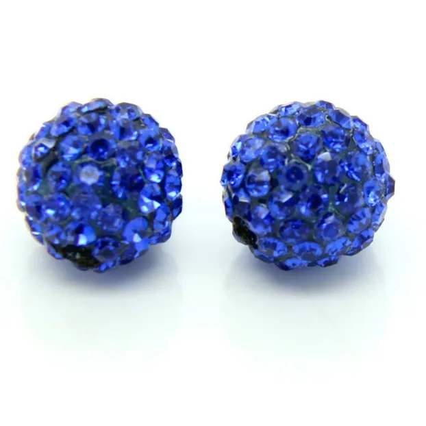 10mm 19 Colors Czech Crystal Rhinestones Pave Clay Round Disco Ball Loose Spacer Beads Bracelet Necklace Earring Making 10pcs/lo