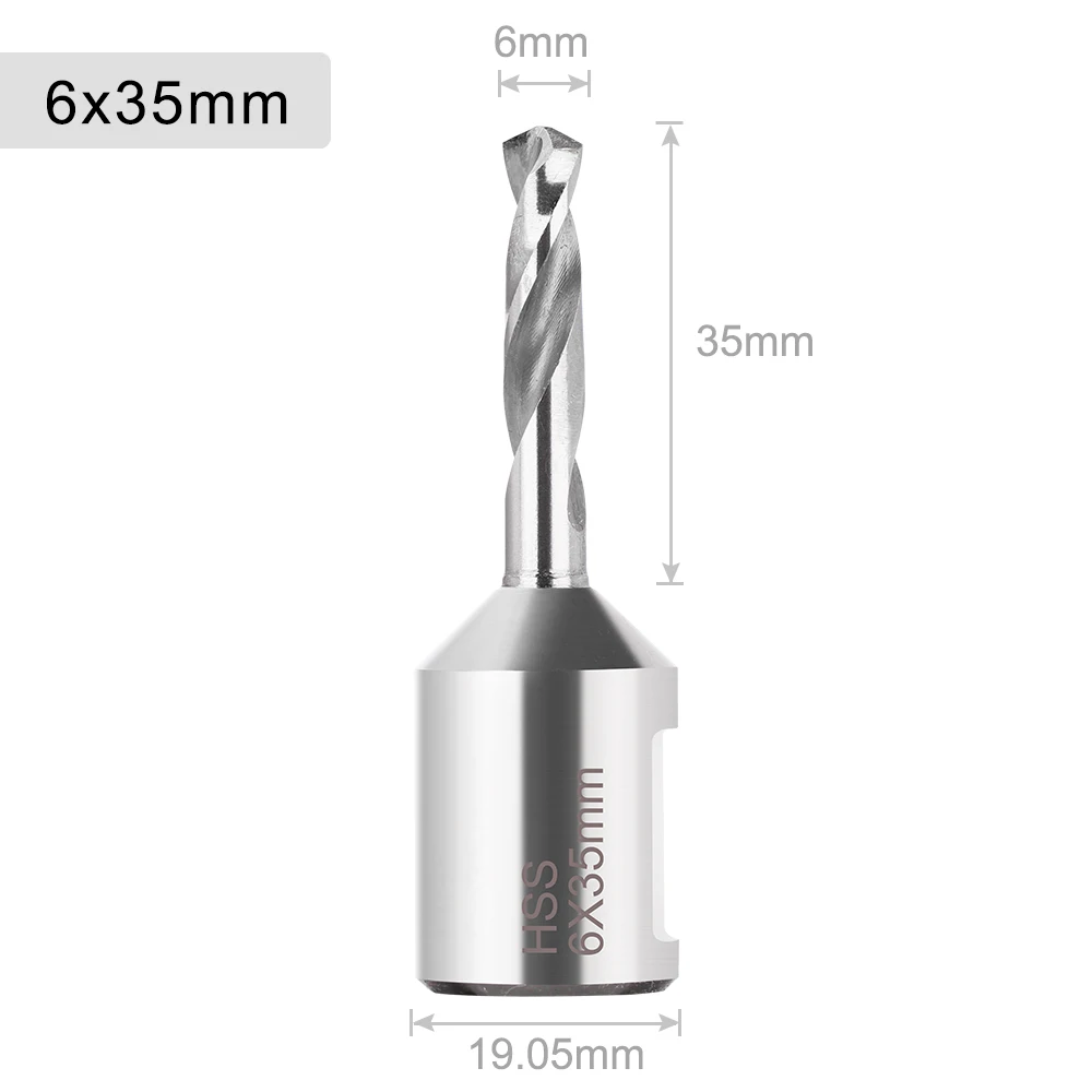 CMCP 1pc 6-60mm High Speed Steel Metal Core Drill Bit Annular Cutter Hollow Drill Bit Hole Opener Hole Saw Metal Drilling Tools