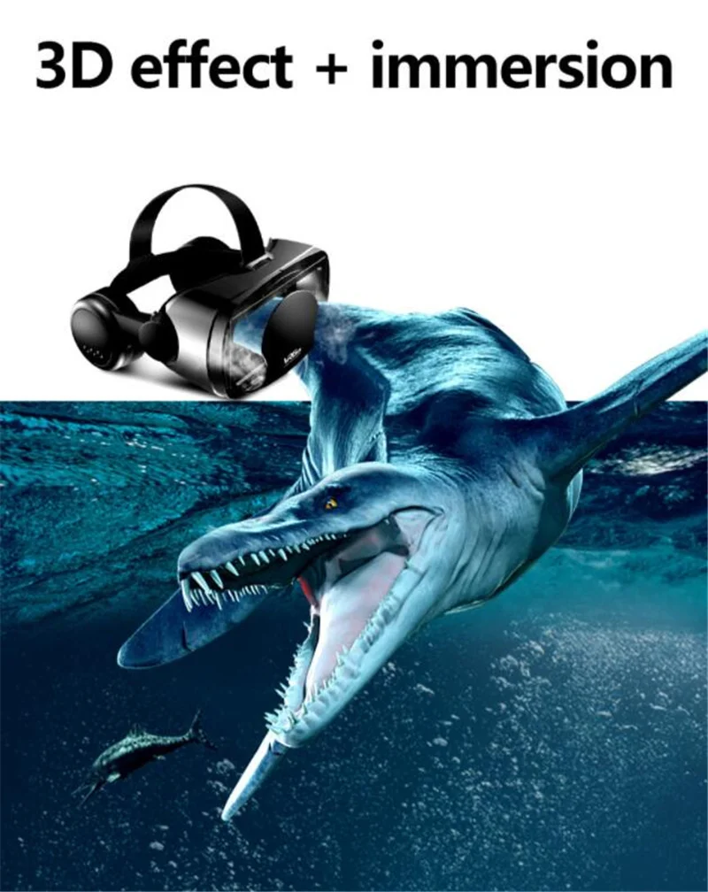 Virtual Reality VR Glasses IMAX Huge Screen HD 3D Glasses Google Cardboard Box VR Headset Helmet for 5-7" Phone,Support Gamepad