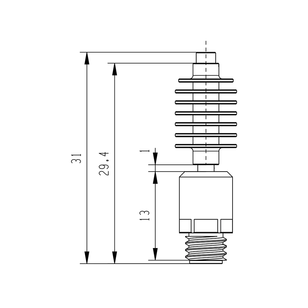 Bi-Metal Dragon Heatbreak ST HF V2.0 For Dragon Hotend High temperature Titanium Copper Heat Break High Quality