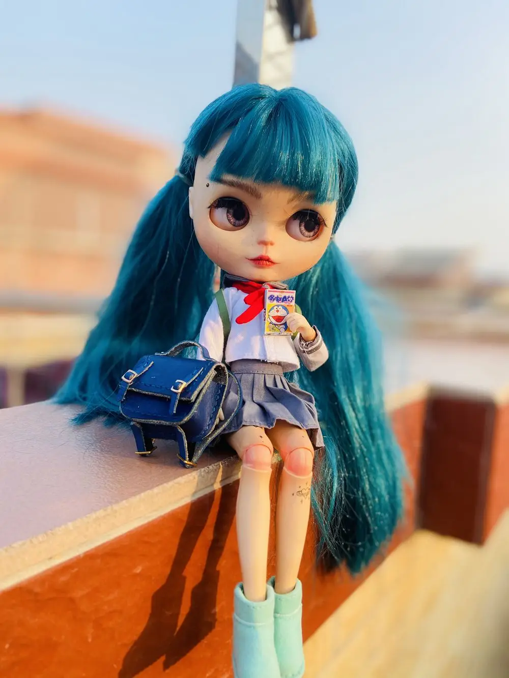 NEW Handmade 1PCS 1/6 BJD Mini School Bag for Blyth OB11 OB24 1/8 1/12 Dolls Accessories