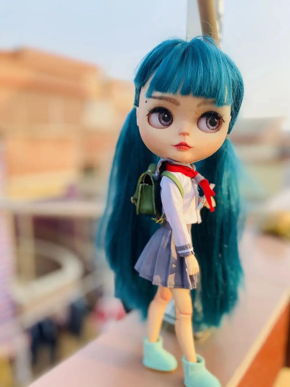 NEW Handmade 1PCS 1/6 BJD Mini School Bag for Blyth OB11 OB24 1/8 1/12 Dolls Accessories
