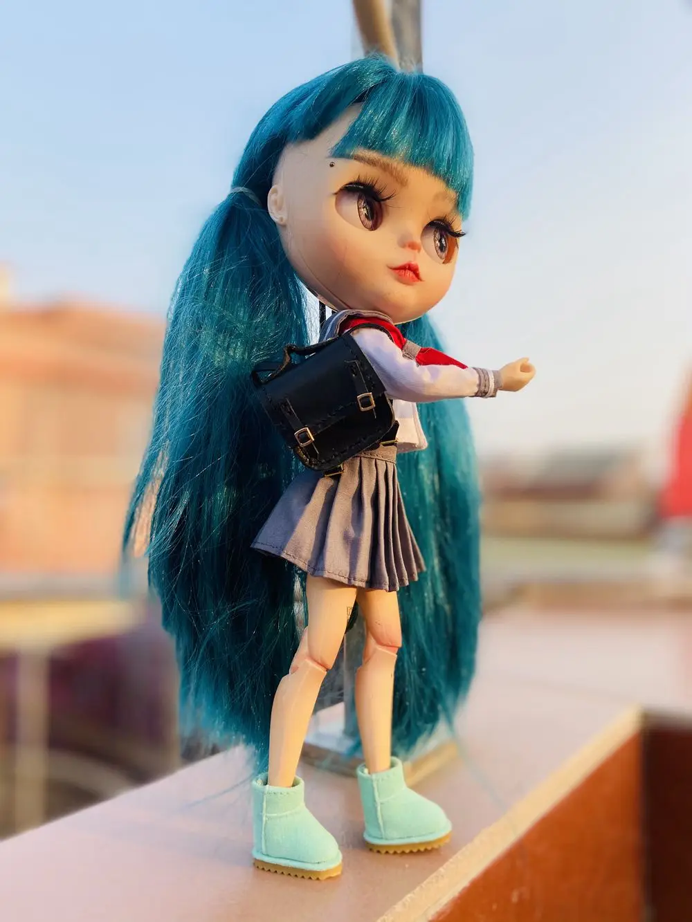 NEW Handmade 1PCS 1/6 BJD Mini School Bag for Blyth OB11 OB24 1/8 1/12 Dolls Accessories