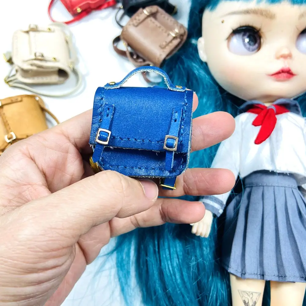 NEW Handmade 1PCS 1/6 BJD Mini School Bag for Blyth OB11 OB24 1/8 1/12 Dolls Accessories