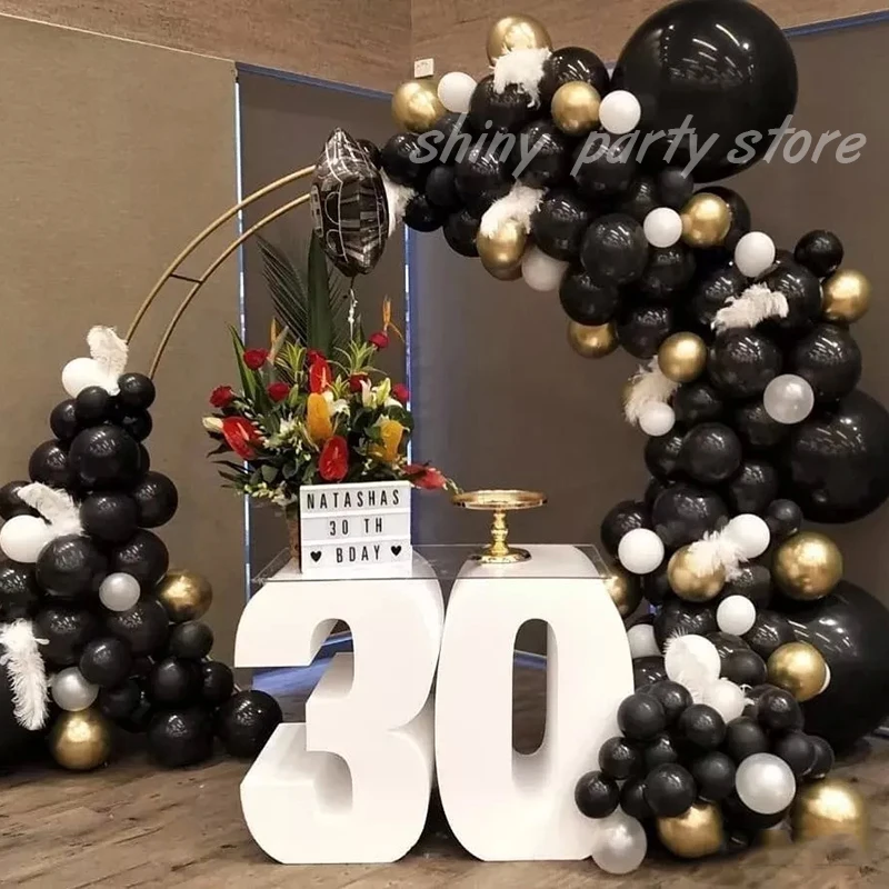 5-36inch Black Latex Balloons Wedding Birthday Party Baby Shower Christmas Balloon Arch Decorative Balloons for Party Decor