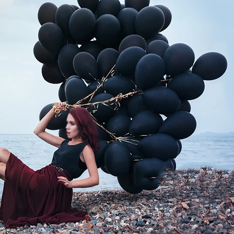 5-36inch Black Latex Balloons Wedding Birthday Party Baby Shower Christmas Balloon Arch Decorative Balloons for Party Decor