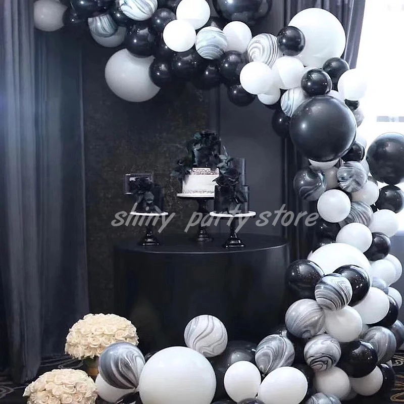 5-36inch Black Latex Balloons Wedding Birthday Party Baby Shower Christmas Balloon Arch Decorative Balloons for Party Decor