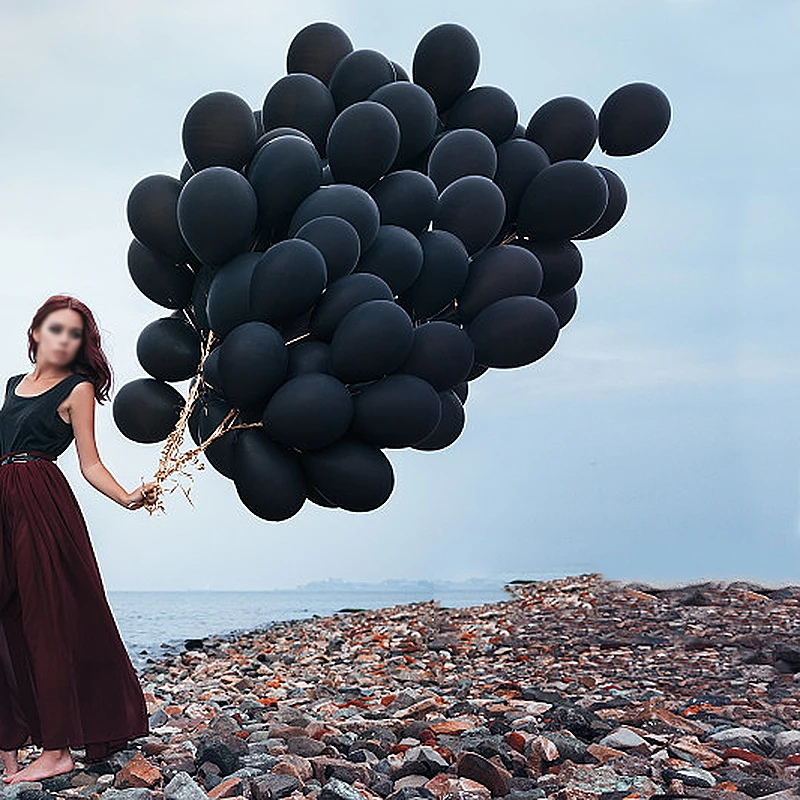 5-36inch Black Latex Balloons Wedding Birthday Party Baby Shower Christmas Balloon Arch Decorative Balloons for Party Decor
