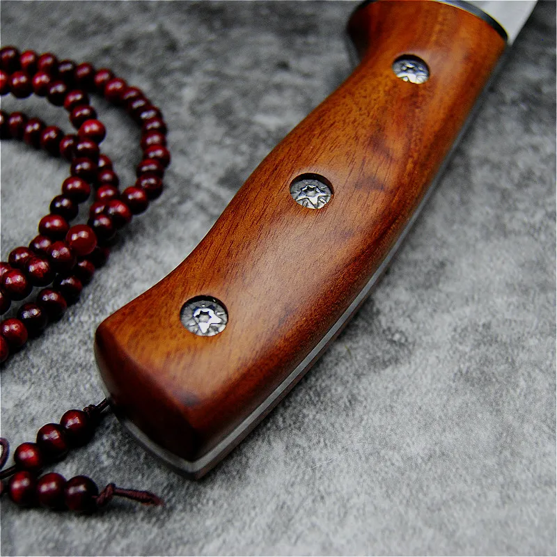 Japanese mirror-polished high-gloss 9CR18Mov knife - a practical outdoor self-defense blade for camping
