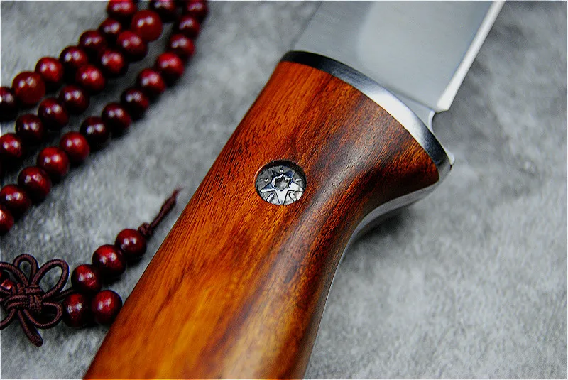 Japanese mirror-polished high-gloss 9CR18Mov knife - a practical outdoor self-defense blade for camping