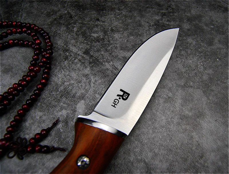 Japanese mirror-polished high-gloss 9CR18Mov knife - a practical outdoor self-defense blade for camping