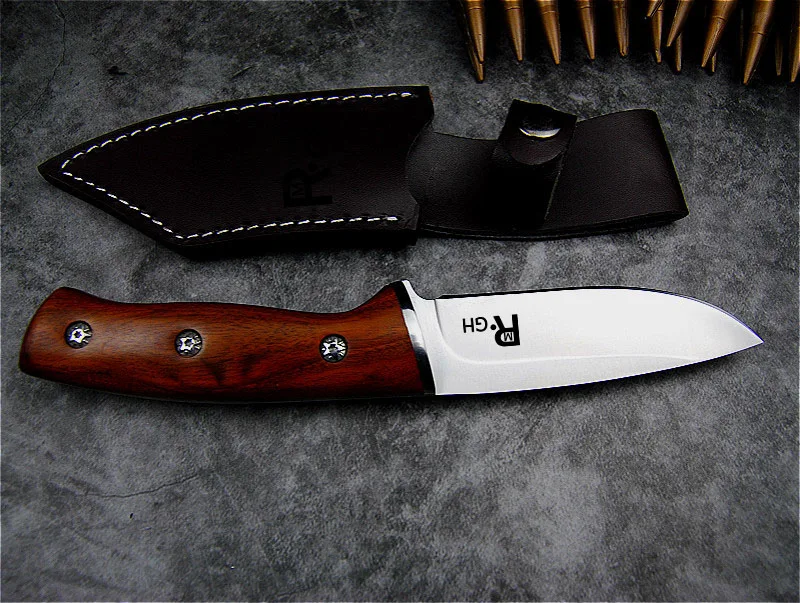 Japanese mirror-polished high-gloss 9CR18Mov knife - a practical outdoor self-defense blade for camping