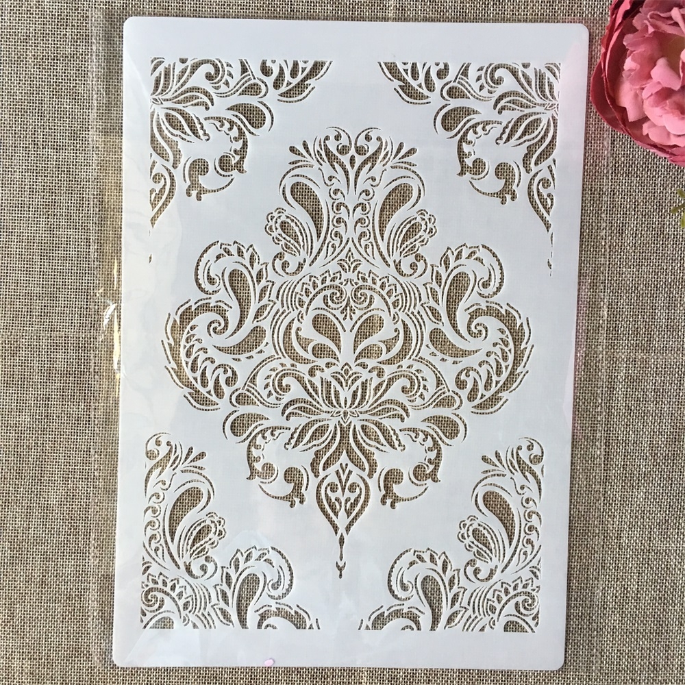 A4 29cm Vintage Diamond Totem DIY Layering Stencils Wall Painting Scrapbook Coloring Embossing Album Decorative Template