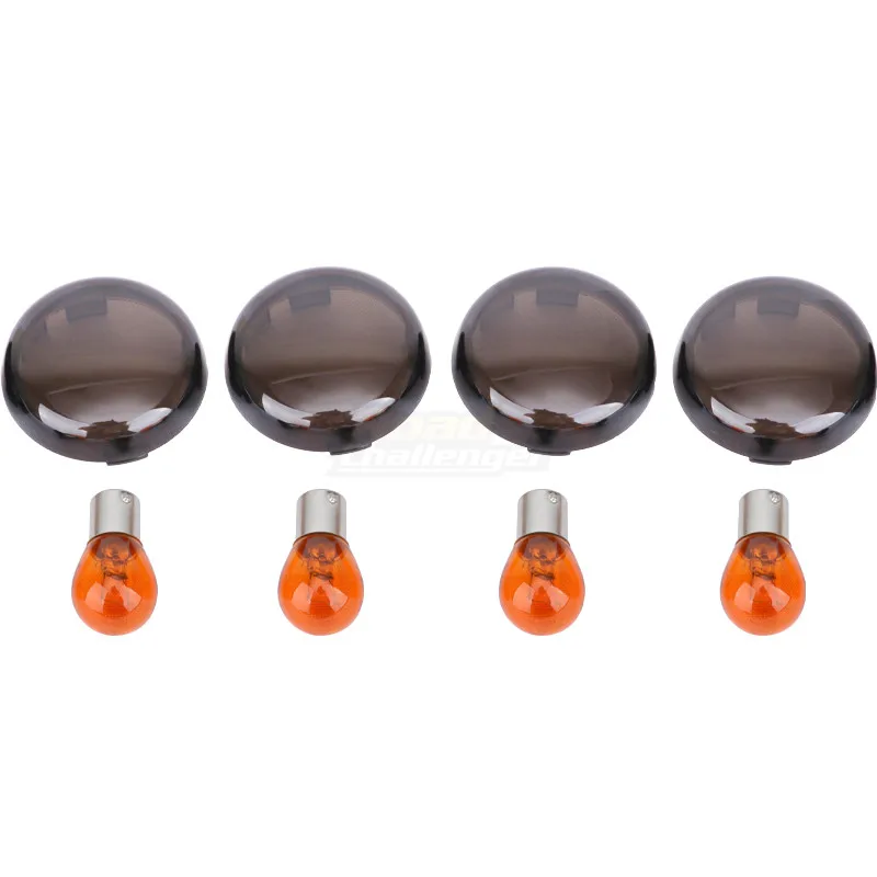 Motorcycle Black Turn Signal Light Lens Cover Light Blub For Harley Sportster 883 1200 XL 72 48 XL1200
