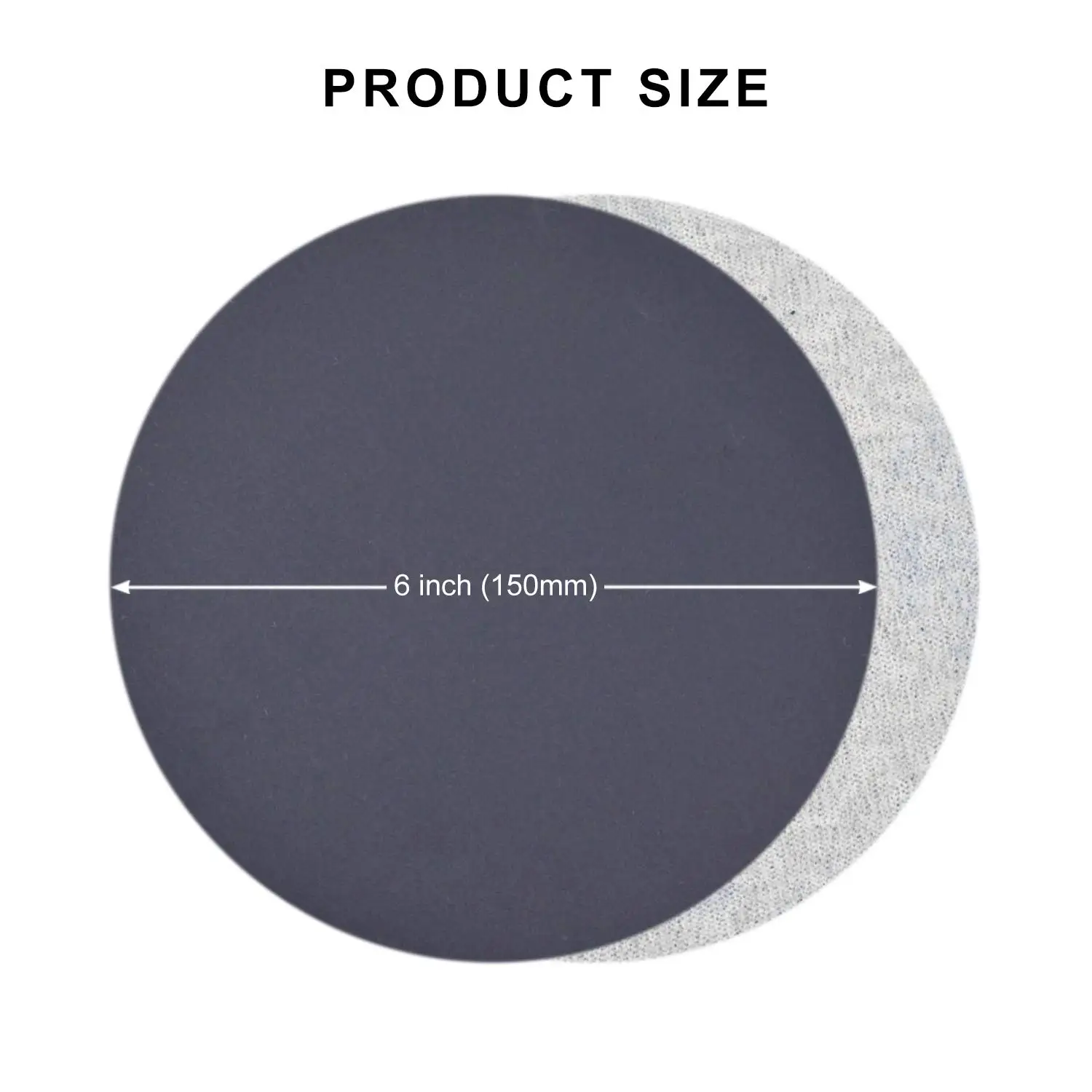 6inch Sanding Discs 150mm Waterproof Sandpaper Hook & Loop Sand Paper 320-10000 Grit Assorted for Wet/Dry Polishing 50pcs
