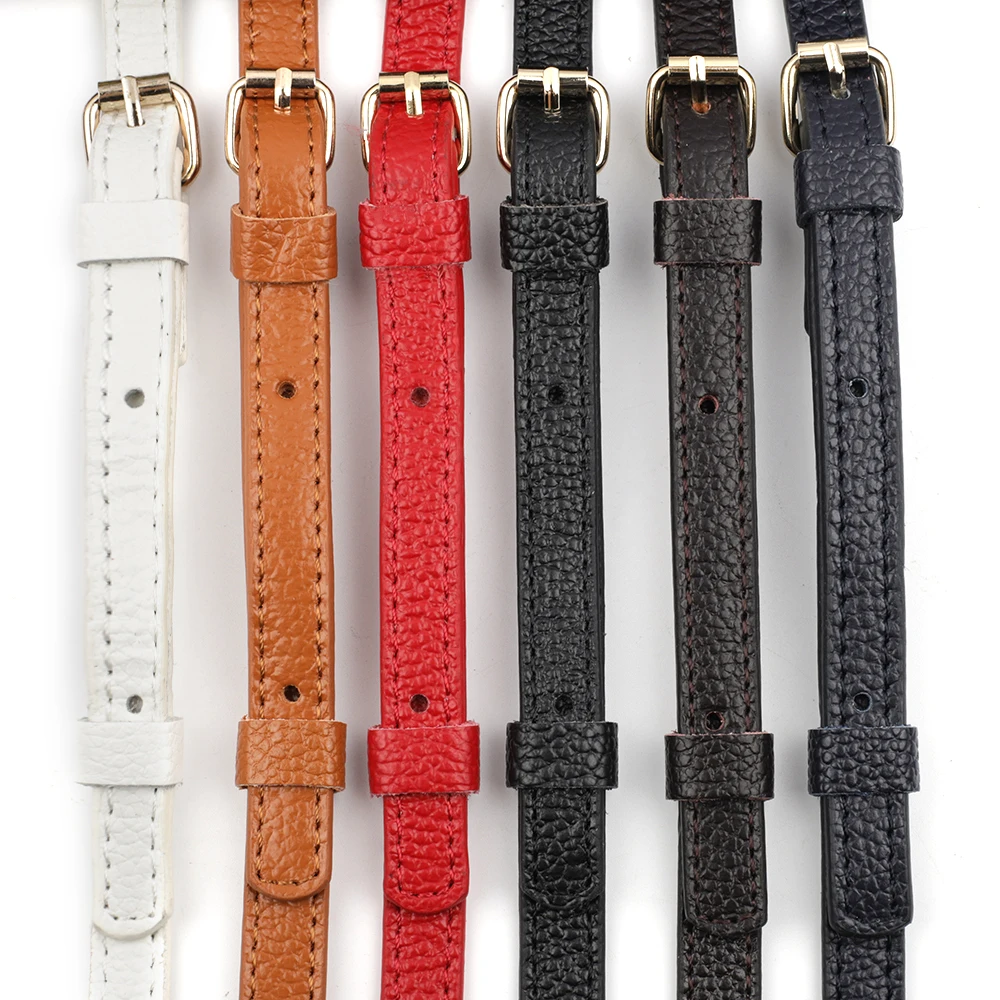 High Quality Genuine Leather Bags Strap Adjustable Replacement Crossbody Straps Gold Hardware for Women DIY Bag Accessories