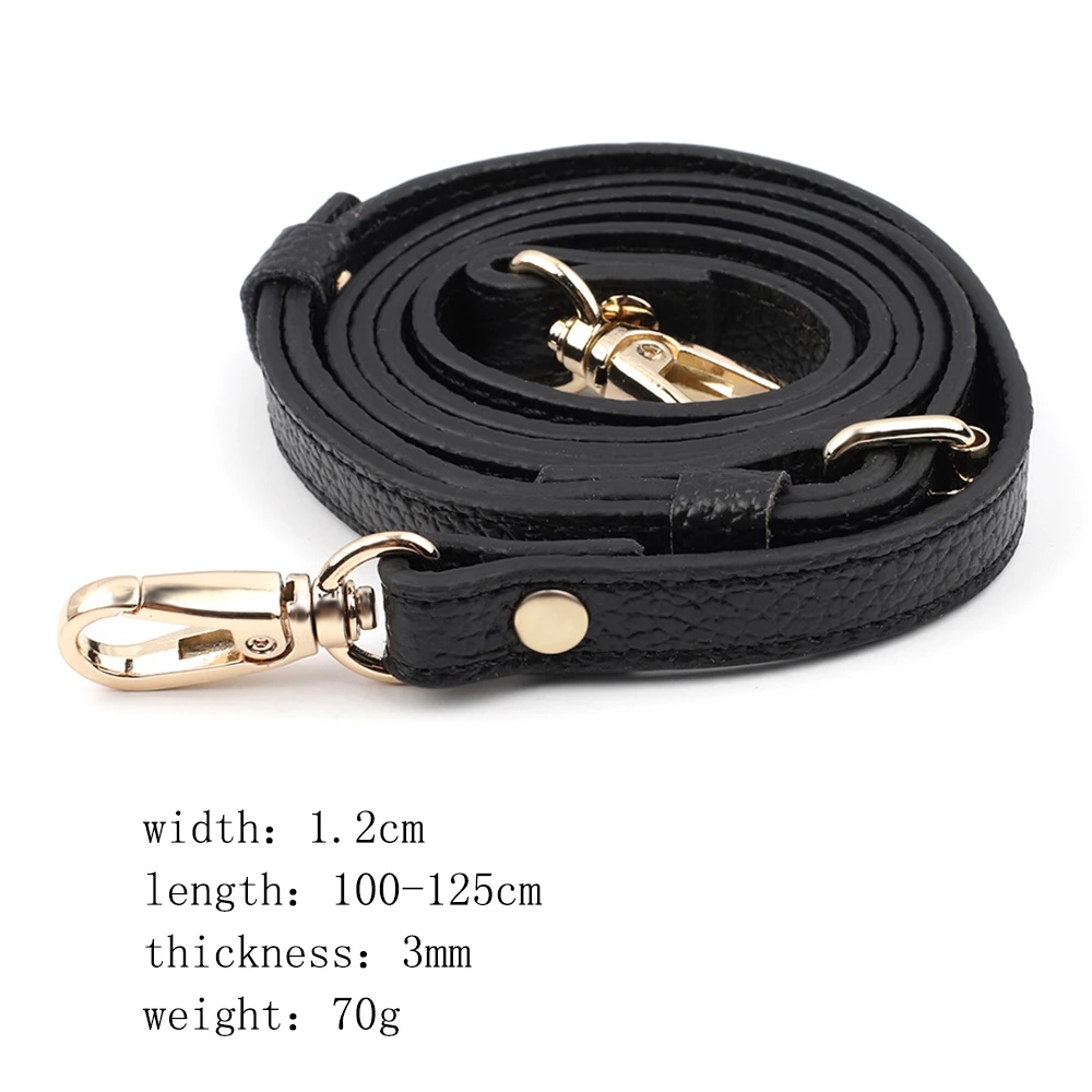 High Quality Genuine Leather Bags Strap Adjustable Replacement Crossbody Straps Gold Hardware for Women DIY Bag Accessories