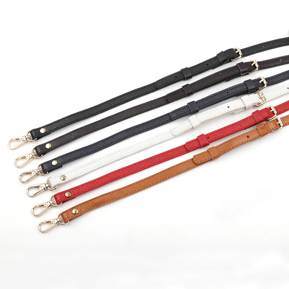 High Quality Genuine Leather Bags Strap Adjustable Replacement Crossbody Straps Gold Hardware for Women DIY Bag Accessories