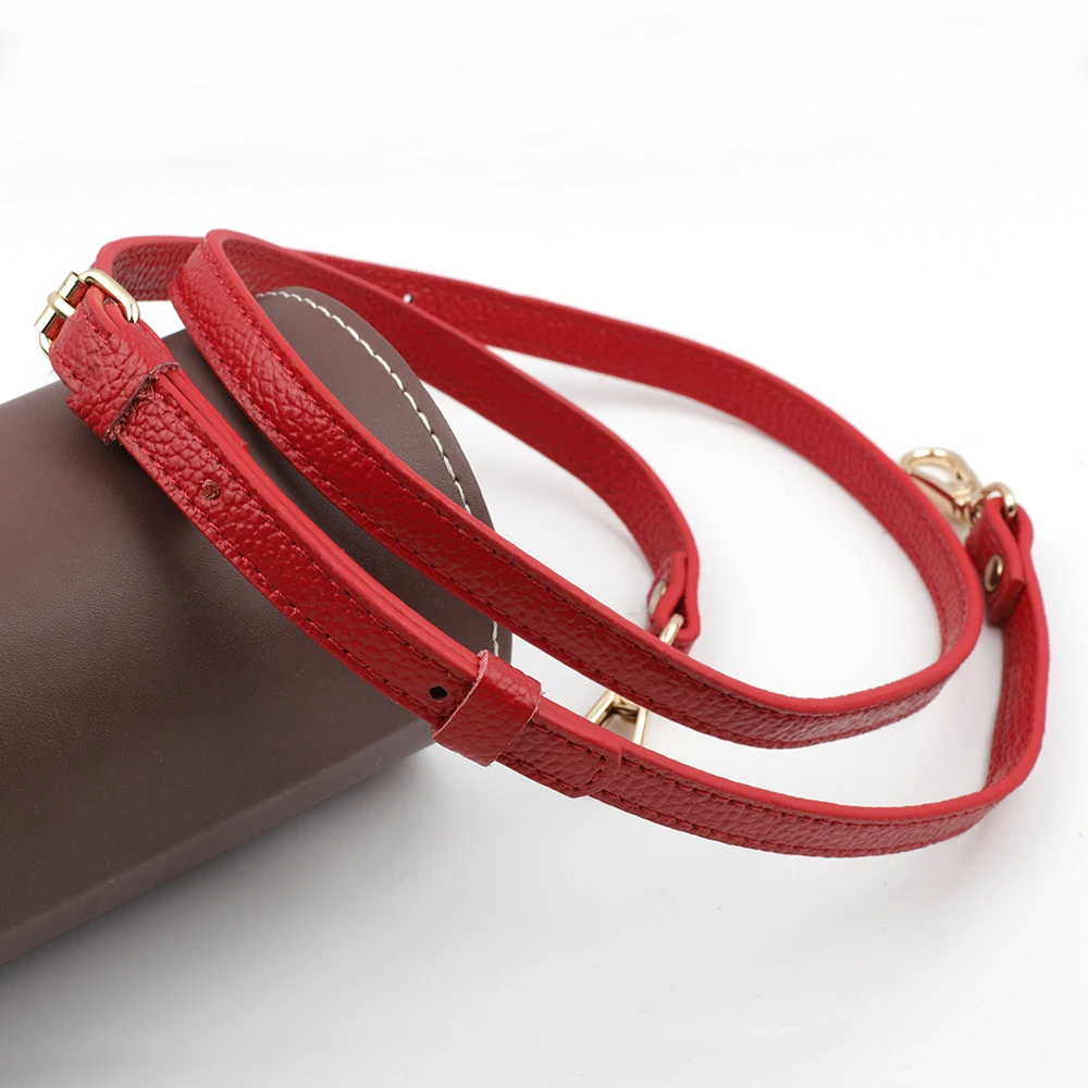 High Quality Genuine Leather Bags Strap Adjustable Replacement Crossbody Straps Gold Hardware for Women DIY Bag Accessories