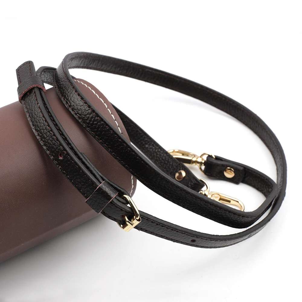 High Quality Genuine Leather Bags Strap Adjustable Replacement Crossbody Straps Gold Hardware for Women DIY Bag Accessories