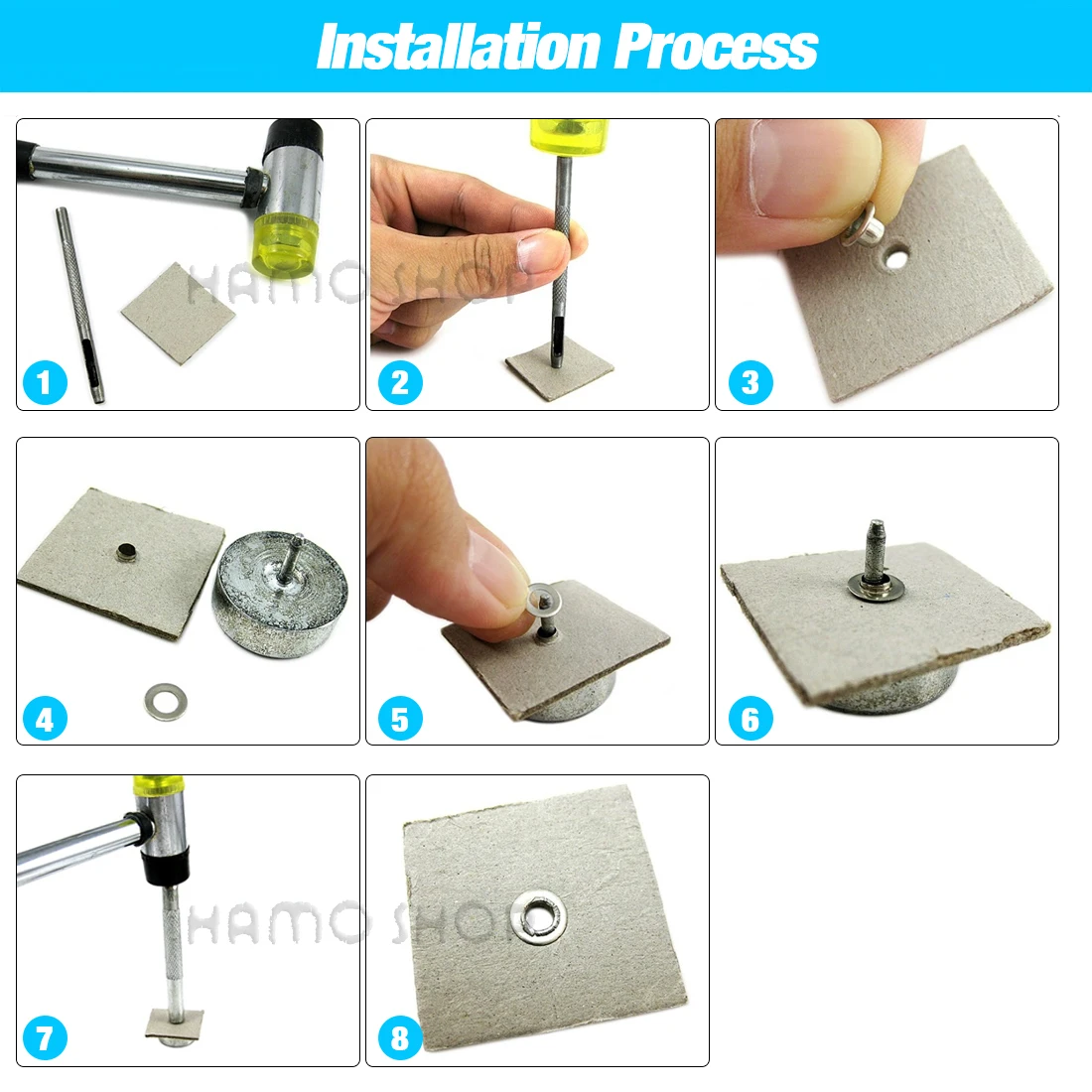 1 Set 2mm-25mm Eyelets Tool Metal Grommet Mold Tool Installation Grommet Carbon Steel High Quality DIY Handmade Accessories