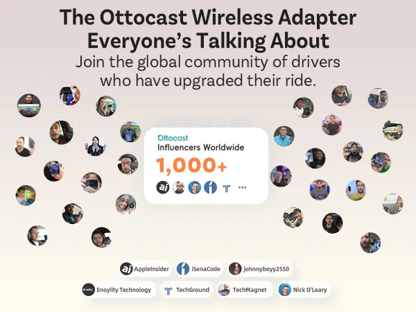 Ottocast Mini Core Wireless CarPlay Adapter Android Auto Adapter Wired to Wireless Dongle Fast Auto Reconnect Plug and Play NEW