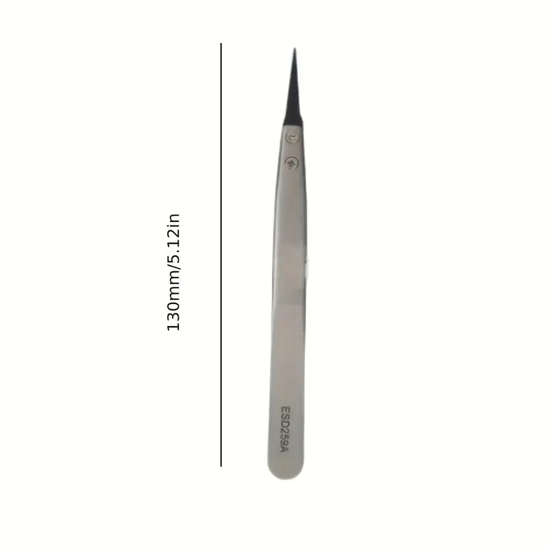 ESD-Safe Precision Tweezers – Anti-Static Tips & Heavy-Duty Metal Construction, Ideal for Electronics & Jewelry Repair