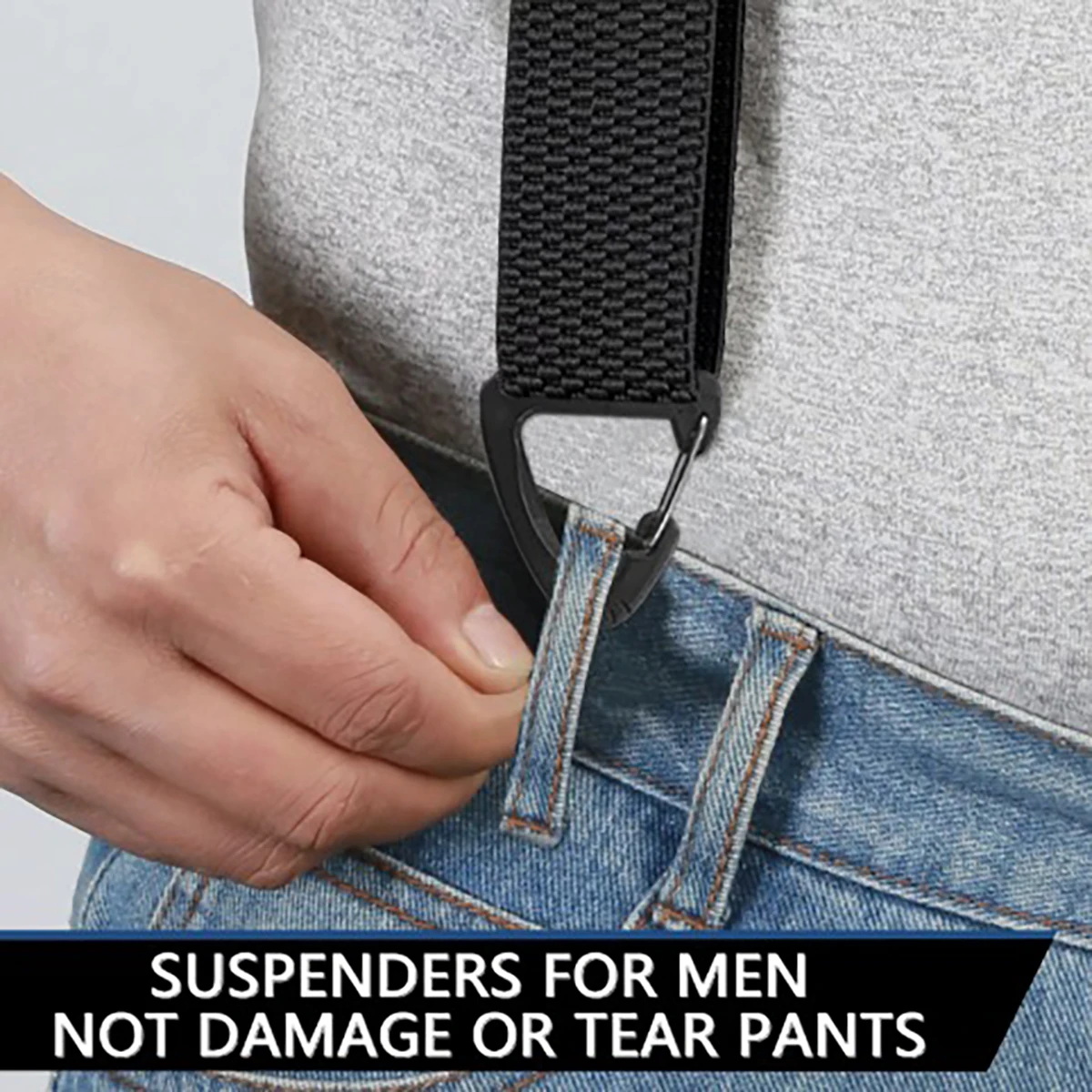 Hidden Suspenders for Men Heavy Duty Work Under Y Back Suspender Clothes  with