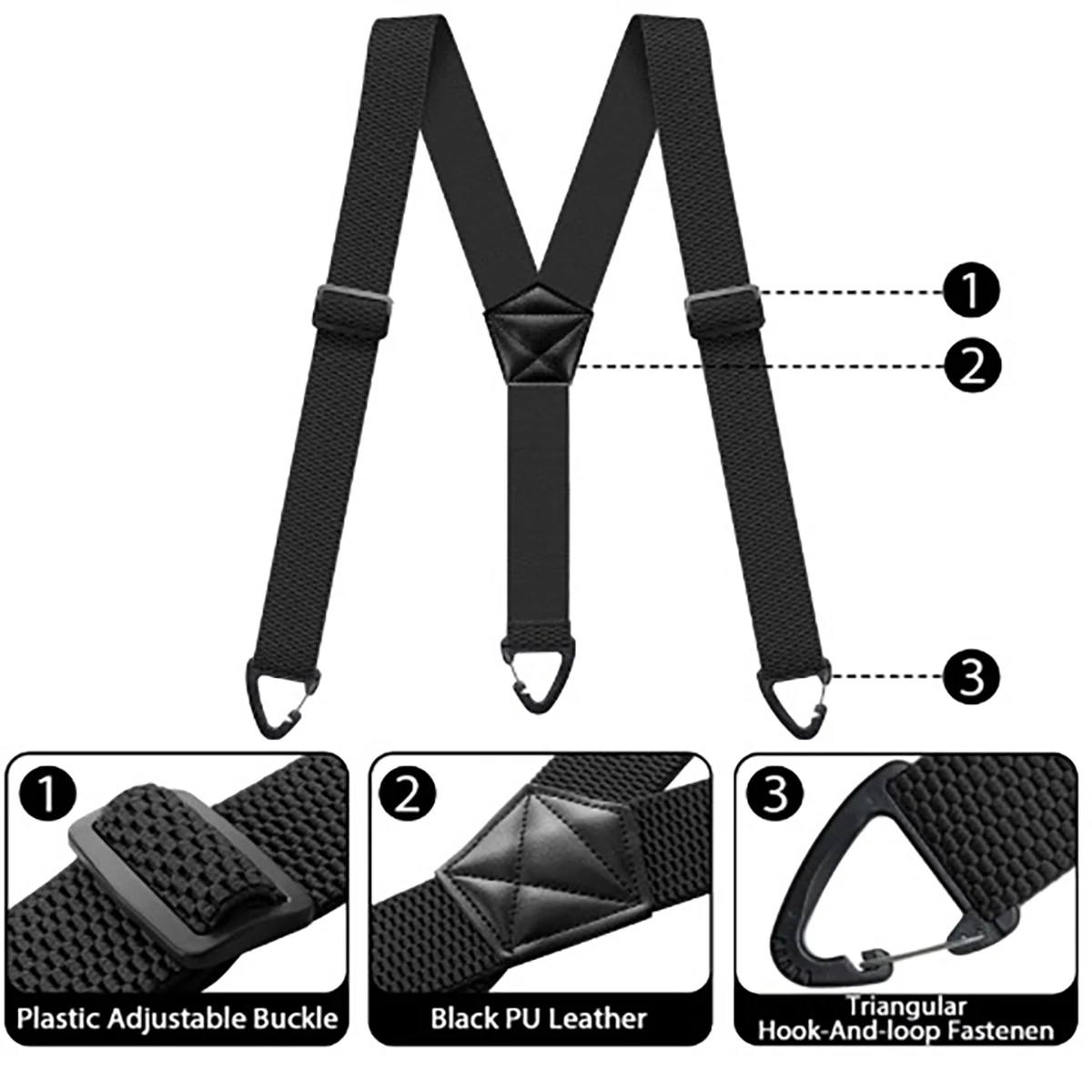 Hidden Suspenders for Men Heavy Duty Work Under Y Back Suspender Clothes  with