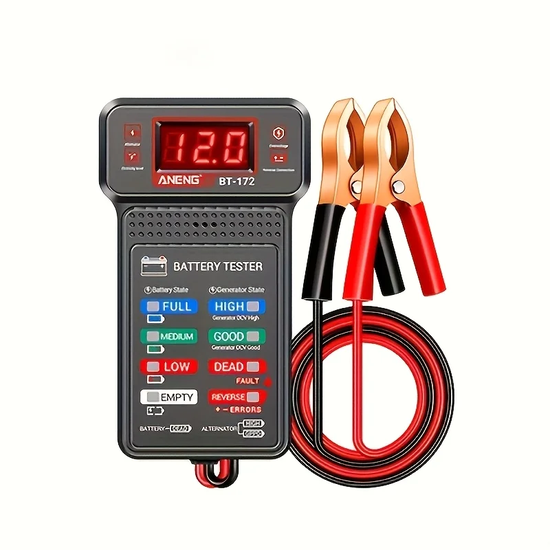 Smart Car Battery Tester, Suitable for Home Self-Checking/Repair Shops, One-Click Diagnosis of Life Span and Capacity, Quick Fault Identification, Intuitive Data Display, Compatible with Multiple Car Models, a Tester That Can Be Used in 10 Different Scenarios