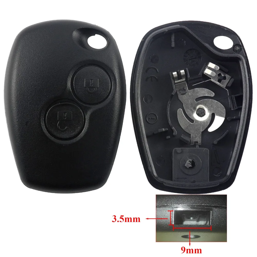 jingyuqin 2 Buttons Car Key Shell For Renault Dacia Modus Clio 3 Twingo Kangoo 2 Remote Fob Case