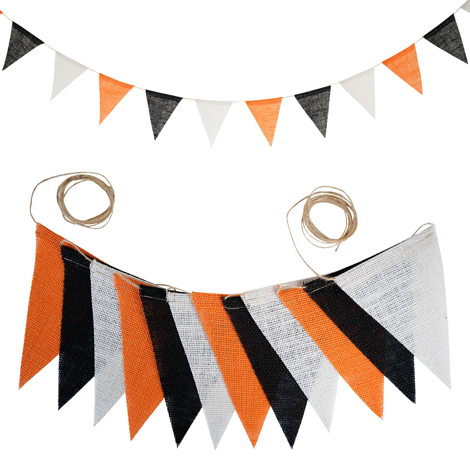 12 Flags/13 Flags Pennant flags Hessian Wedding Party Decor Bunting Vintage Photo Prop Banners Home Baby Shower Carnival Garland