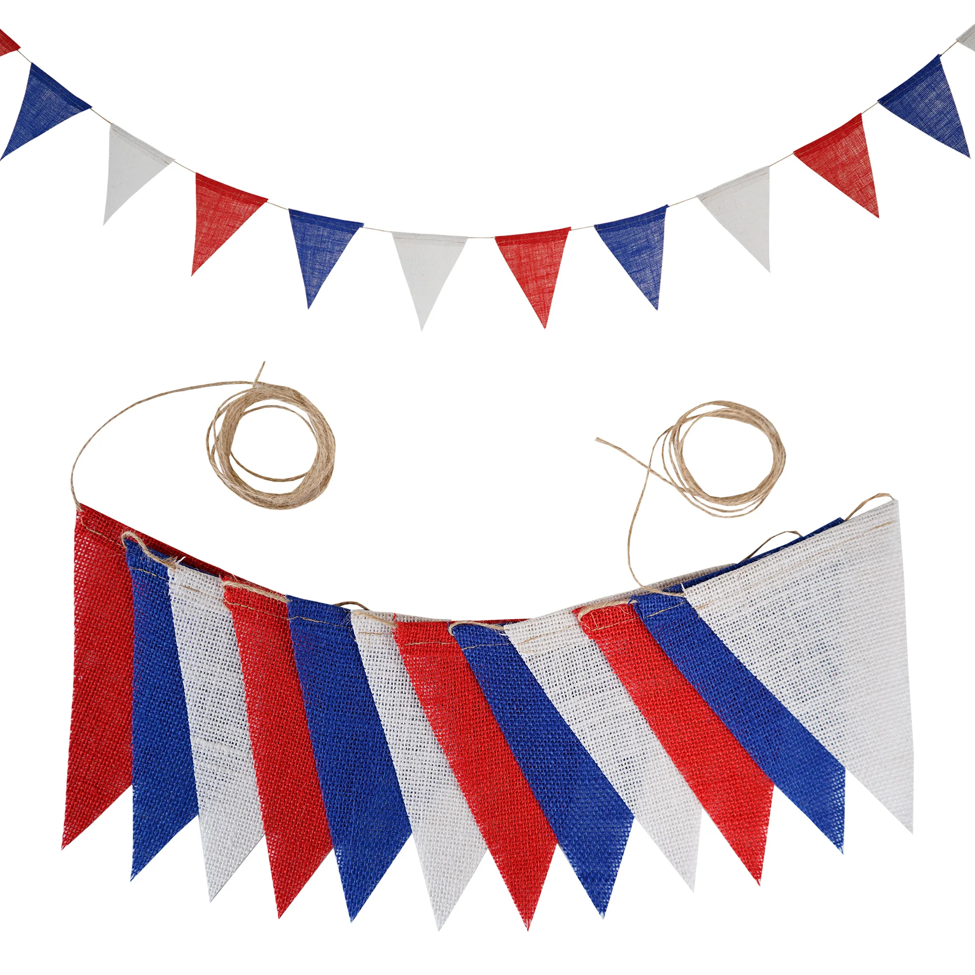 12 Flags/13 Flags Pennant flags Hessian Wedding Party Decor Bunting Vintage Photo Prop Banners Home Baby Shower Carnival Garland