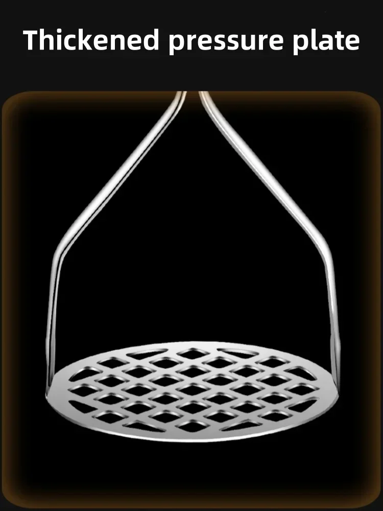 Stainless Steel Potato Masher Manual Fruit Vegetable Mud Press Food Crusher for Baby Complementary Food Kitchen Gadget