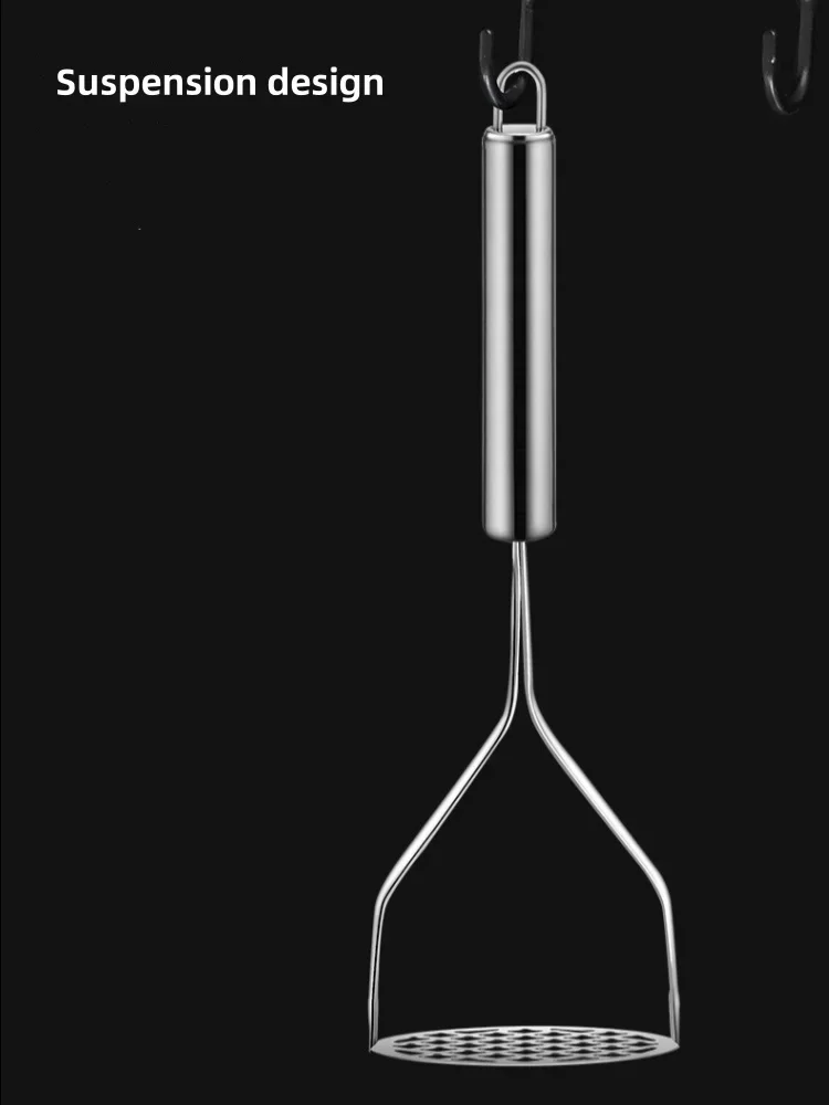 Stainless Steel Potato Masher Manual Fruit Vegetable Mud Press Food Crusher for Baby Complementary Food Kitchen Gadget