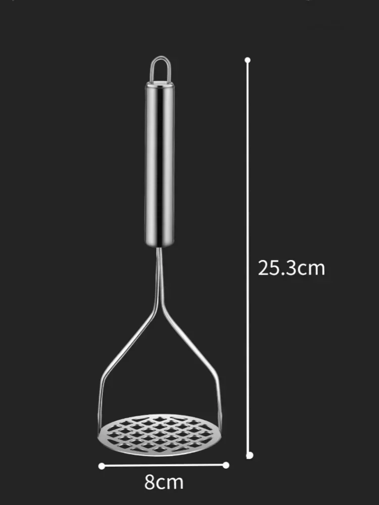Stainless Steel Potato Masher Manual Fruit Vegetable Mud Press Food Crusher for Baby Complementary Food Kitchen Gadget