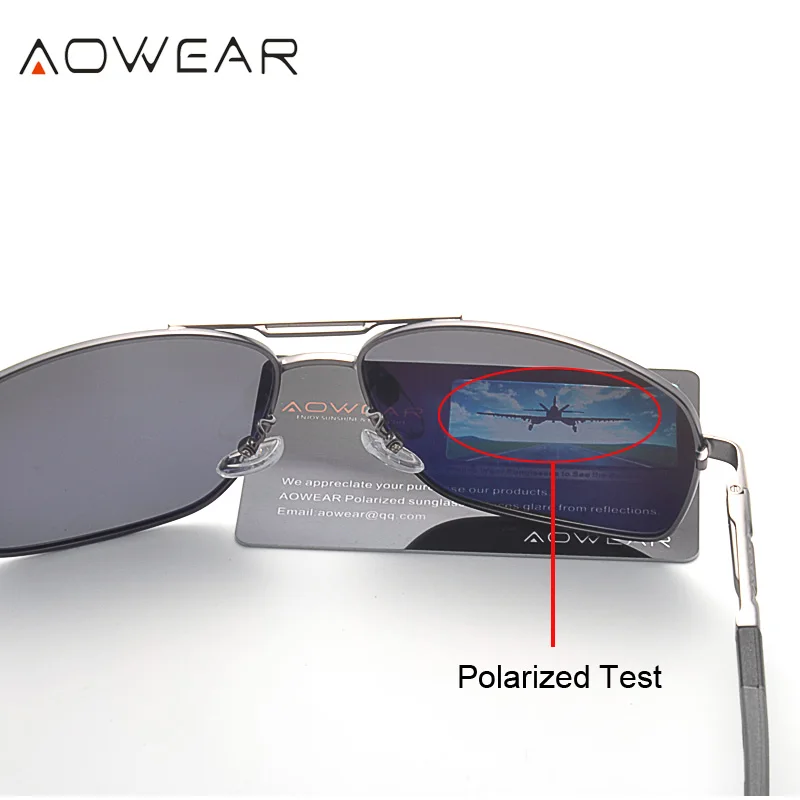 AOWEAR Aviation Polarized Sunglasses Men Aluminum Driving Mirror Sun Glasses Male Brand Designer Retro Eyewear Accessories gafas