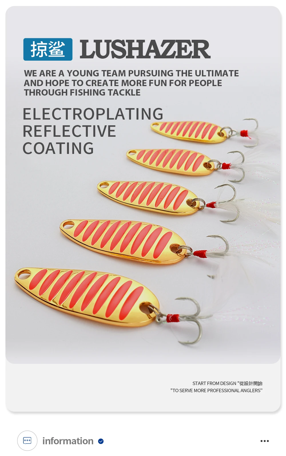 LUSHAZER brand Fishing lure spoon 2g 5g 7g 10g 15g 20g Gold/Silver fishing bait spoon hard lures metal lure China free shipping