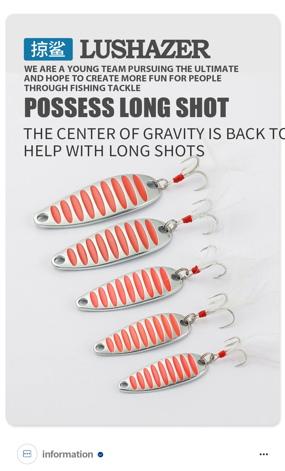 LUSHAZER brand Fishing lure spoon 2g 5g 7g 10g 15g 20g Gold/Silver fishing bait spoon hard lures metal lure China free shipping
