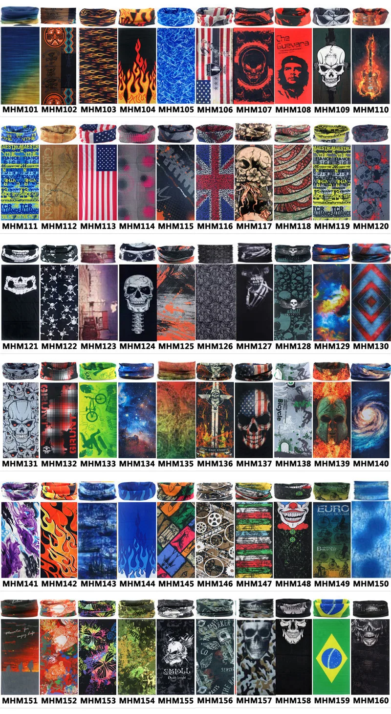 Skull Magic Ring Neck Scarf Headband Multifunctional Bandana Face Seamless Tubular Tube Unisex Men Women Unisex Scarves