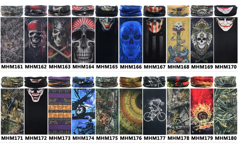 Skull Magic Ring Neck Scarf Headband Multifunctional Bandana Face Seamless Tubular Tube Unisex Men Women Unisex Scarves