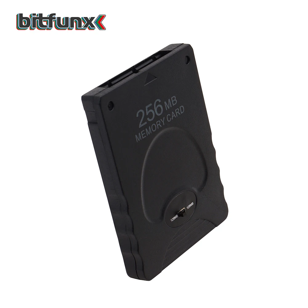Bitfunx Black Empaty Memory 8Card 8MB/16MB/32MB/64MB/128MB/256MB Game Save for Playstation 2 PS2 Game Console