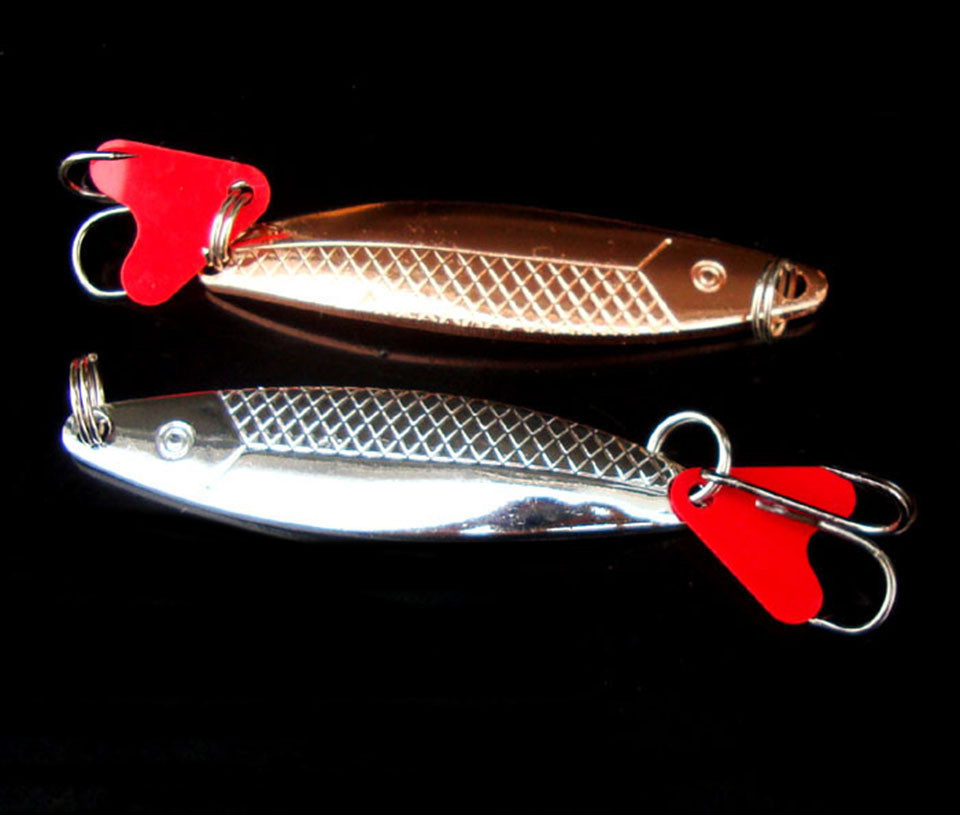 2PCS/Lot 6cm 10g Metal Spinner Spoon Fishing Lure Hard Baits Sequins Noise Paillette Artificial Bait with Treble Hook