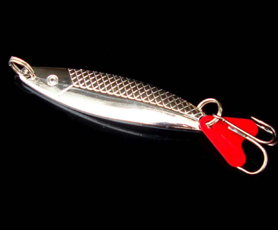 2PCS/Lot 6cm 10g Metal Spinner Spoon Fishing Lure Hard Baits Sequins Noise Paillette Artificial Bait with Treble Hook