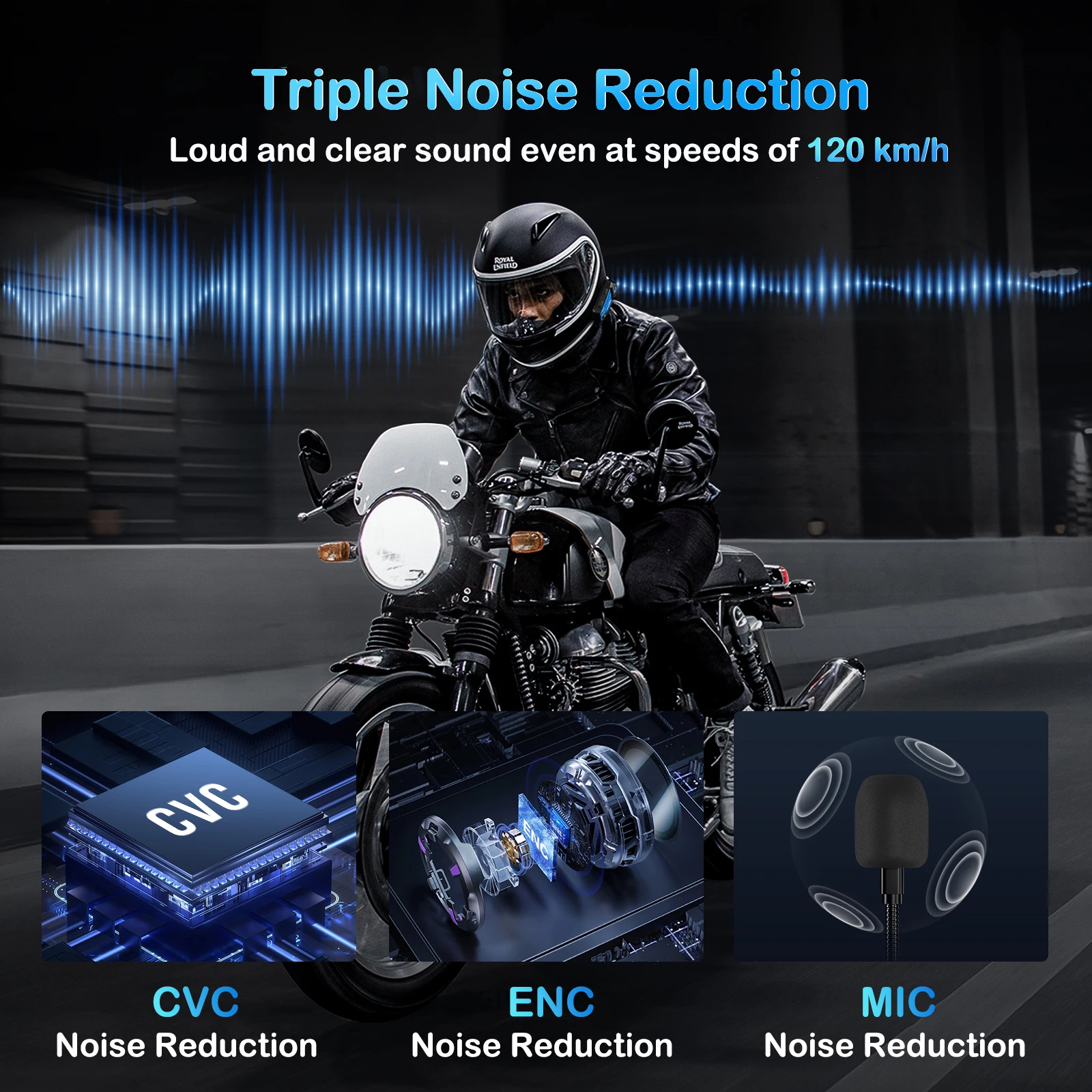 Fodsports M1-S Plus Music Share Motorcycle Helmet Intercom for 10 Riders Wireless Bluetooth Intercomunicador Speakers Intercoms
