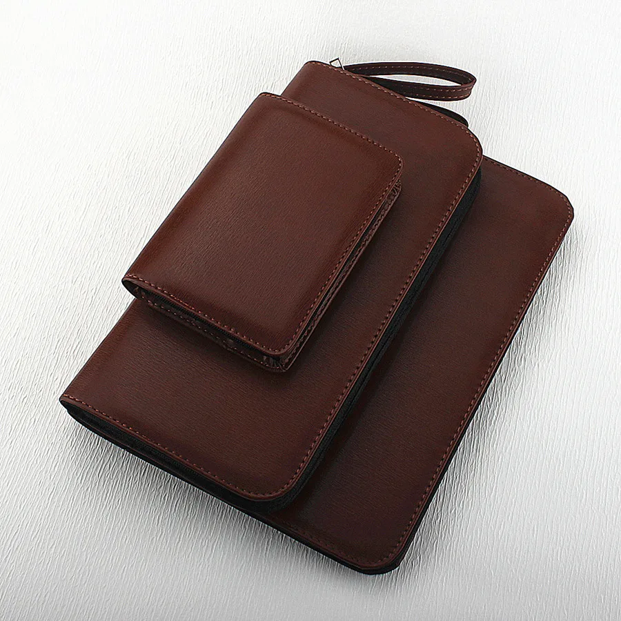New Leather Large Capacity Fountain Pencil Case 48 Slots Pen Bag Writing Holder Supplies Accessories