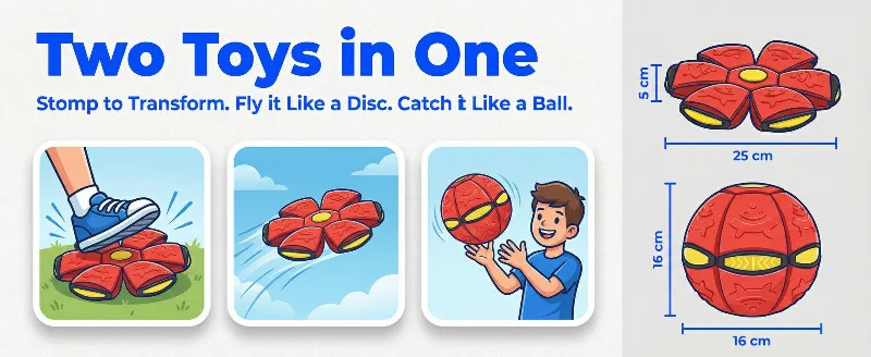 Flying UFO Throw Disc Ball – Outdoor Garden Basketball Game Toy for Kids, Flat Throw Flying Disc Fun Activity Toys