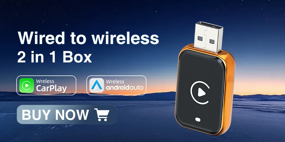 2026 2IN1 Wireless CarPlay Android Auto USB/Type-C Adapter Dongle Smart Box Plug Play For VW Toyota Nissan Honda Ford Benz KIA