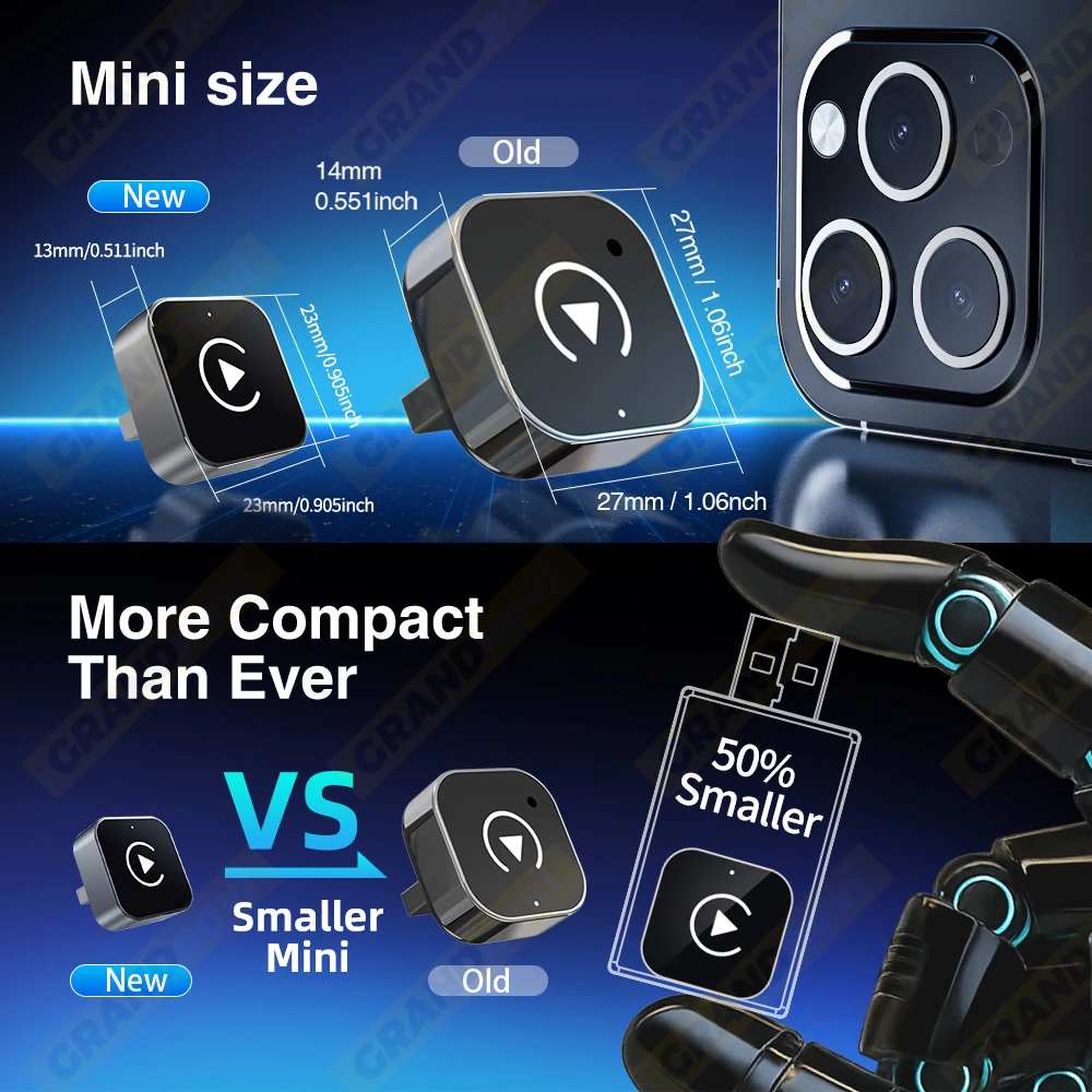 2026 2IN1 Wireless CarPlay Android Auto USB/Type-C Adapter Dongle Smart Box Plug Play For VW Toyota Nissan Honda Ford Benz KIA